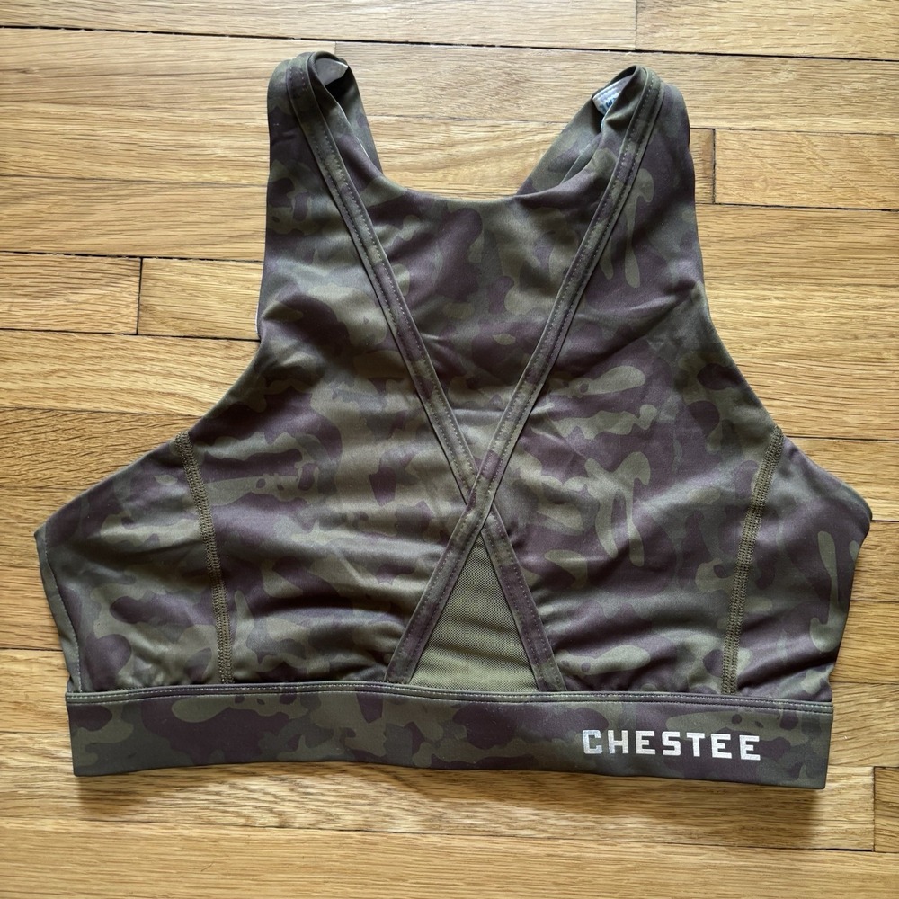 Chestee Kels Kiel Camo Padded Sports Bra Olympic Lifting Crossfit Size 4 Small?